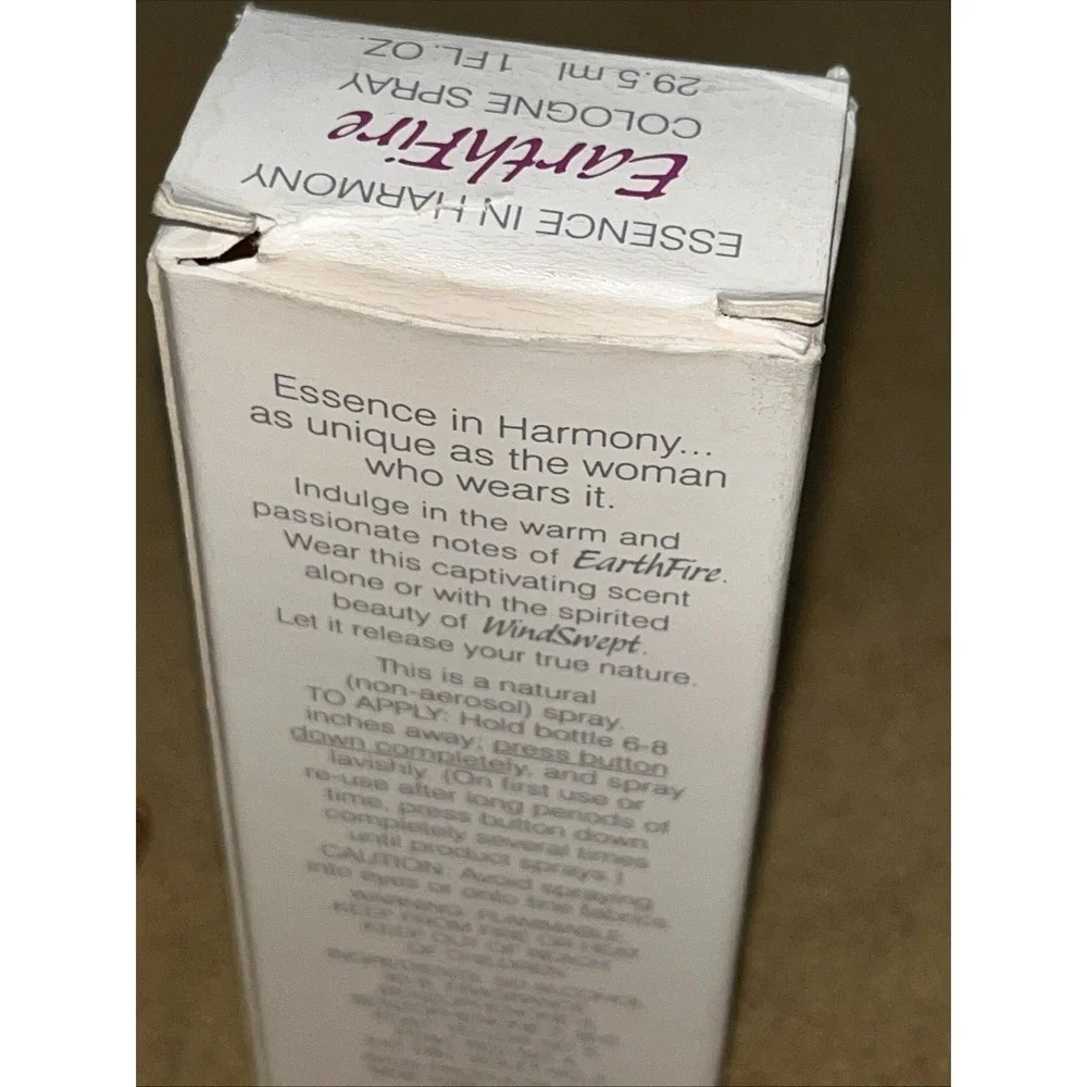 EarthFire Cologne Spray Essence in Harmony Vintage‎ Perfume 1 fl oz